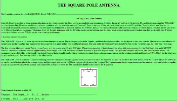 The suare pole antenna