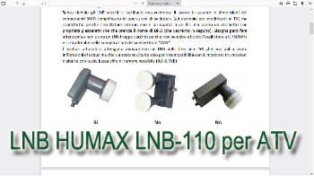 Modifica di un LNB HUMAX LNB-110 per ATV