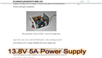 13,8v/5Amp 78H05 based power supply for portable