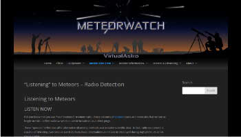 listening to meteors radio detection