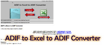 ADIF to Excel to ADIF Converter