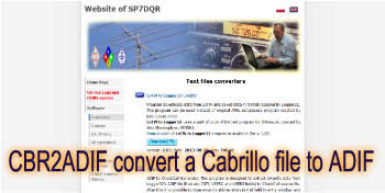 CBR2ADIF convert a Cabrillo file to ADIF