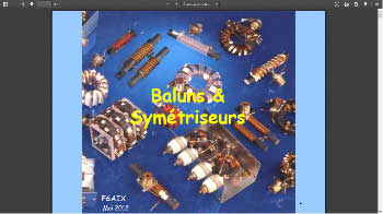 Symetriseurs, adaptateurs d'impedance BALUNS