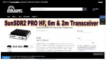 sunsdr2 pro hf, 6m & 2m transceiver