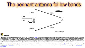 The pennant antenna fol low bands