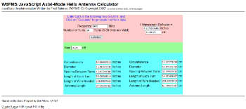 Helix Antenna Calculator