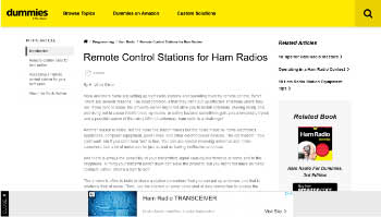 Remote Control Stations for Ham Radios