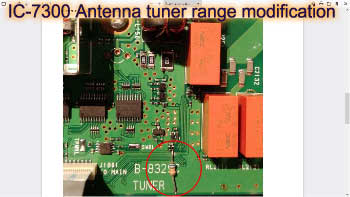 IC-7300 Antenna tuner range modification