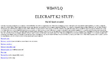 Elecraft K2 Parts data sheets