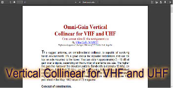 Vertical Collinear for VHF and UHF