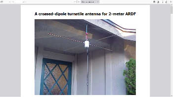 A turnstile antenna for 2-meter ARDF