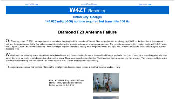 Diamond F23 Antenna Failure