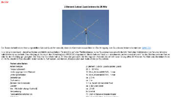 2 Element Cubical Quad Antenne for 28 MHz