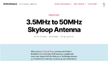 Skyloop Antenna 3.5 to 50 MHz