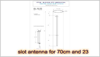 Single SLOT antenna for 70cm and 23cm