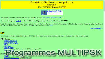 Programmes MULTIPSK Version