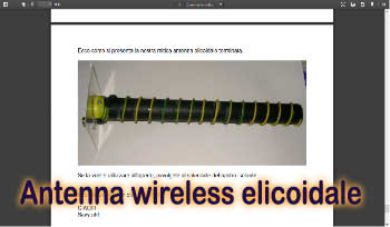 Antenna wireless elicoidale 2,45 GHz