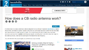 How does a CB radio antenna work?