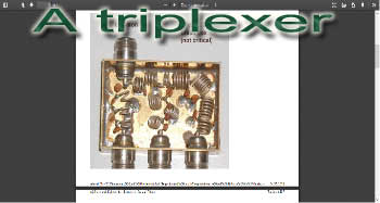 A triplexer for shortwave 2 m and 70 cm