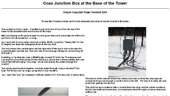 coax junction box at the base of the tower