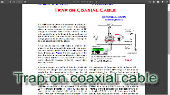 Trap on coaxial cable Igor Grigorov