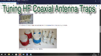 Tuning HF Coaxial Antenna Traps