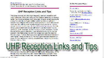 UHF Reception Links and Tips