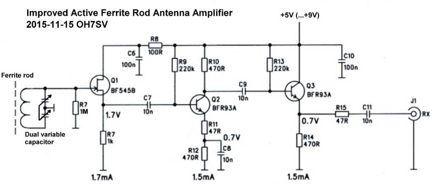 Ferrite Rod Antenna Amplifier