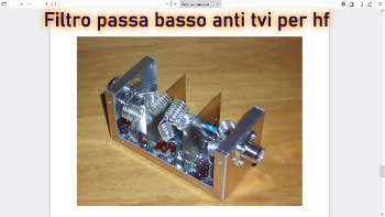 Filtro Passa Basso anti TVI per HF
