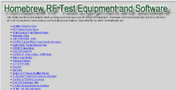 Homebrew RF Test Equipment and Software