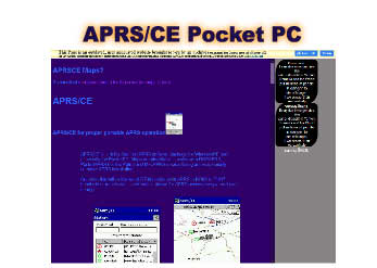 APRS-CE Pocket PC Ham radio