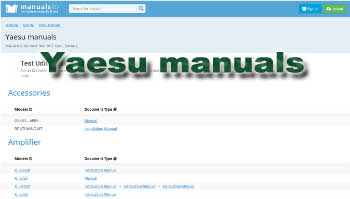 Yaesu Operating Manuals product