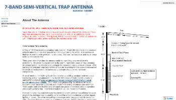 7 band semi vertical trap antenna