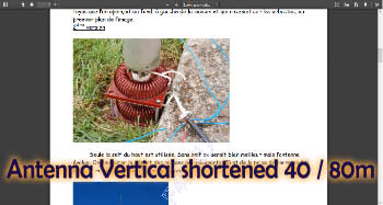 Antenna Vertical shortened 40-80m