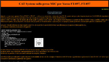 CAT System sulla presa MIC per Yaesu FT-897-FT-857