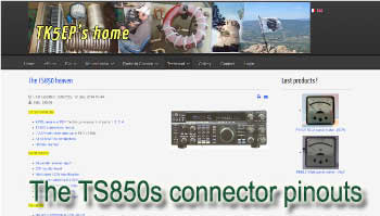 The TS850s connector pinouts