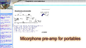 Micorphone pre-amp for portables