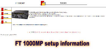 Ft 1000mp setup information/
