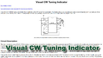 Visual cw tuning indicator