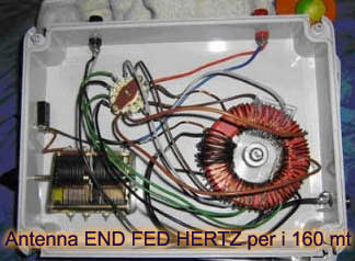 antenna end fed hertz for 160 m