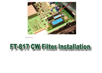 Yaesu FT-817 CW Filter Installation