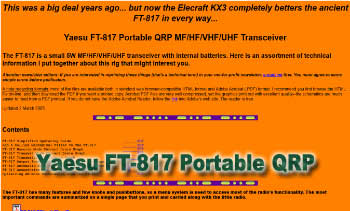 Yaesu FT-817 Portable QRP MF-HF-VHF-UHF
