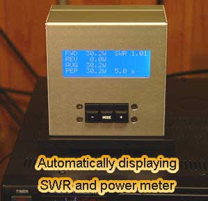 Automatically displaying swr and power meter