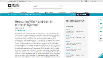 Measuring vswr and gain in wireless systems