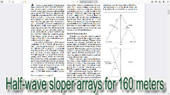 Half-wave sloper arrays for 160 meters