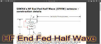 HF End Fed Half Wave