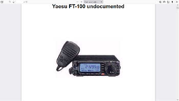 Yaesu FT-100 undocumented
