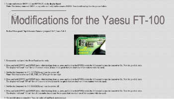 modifications for the yaesu ft-100