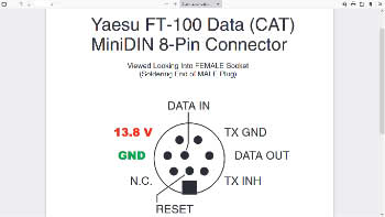 Yaesu FT-100 Data CAT connector