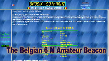 The Belgian 6 M Amateur Beacon